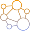 An icon depicting networking